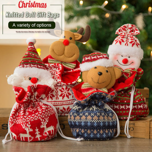 🎄💕Ранна коледна промоция 49% отстъпка🎉🎉Коледни плетени торбички за подаръци