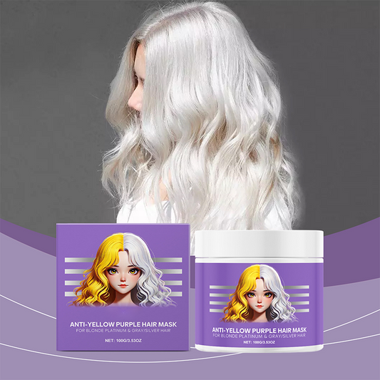 🔥Гореща продажба 50% ИЗКЛЮЧЕНИЕ💝✨Анти-жълтееща лилава маска за коса 💜 Кажете сбогом на червените акценти! 💜