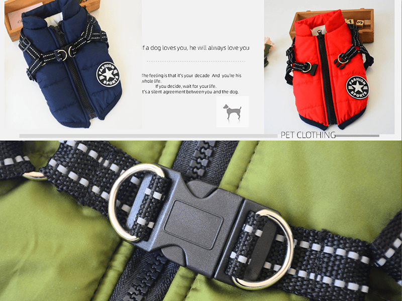 🐶Hot Sale 50% OFF🔥3 in 1 Winter Waterproof Warm Dog Jacket With Built-in Harness