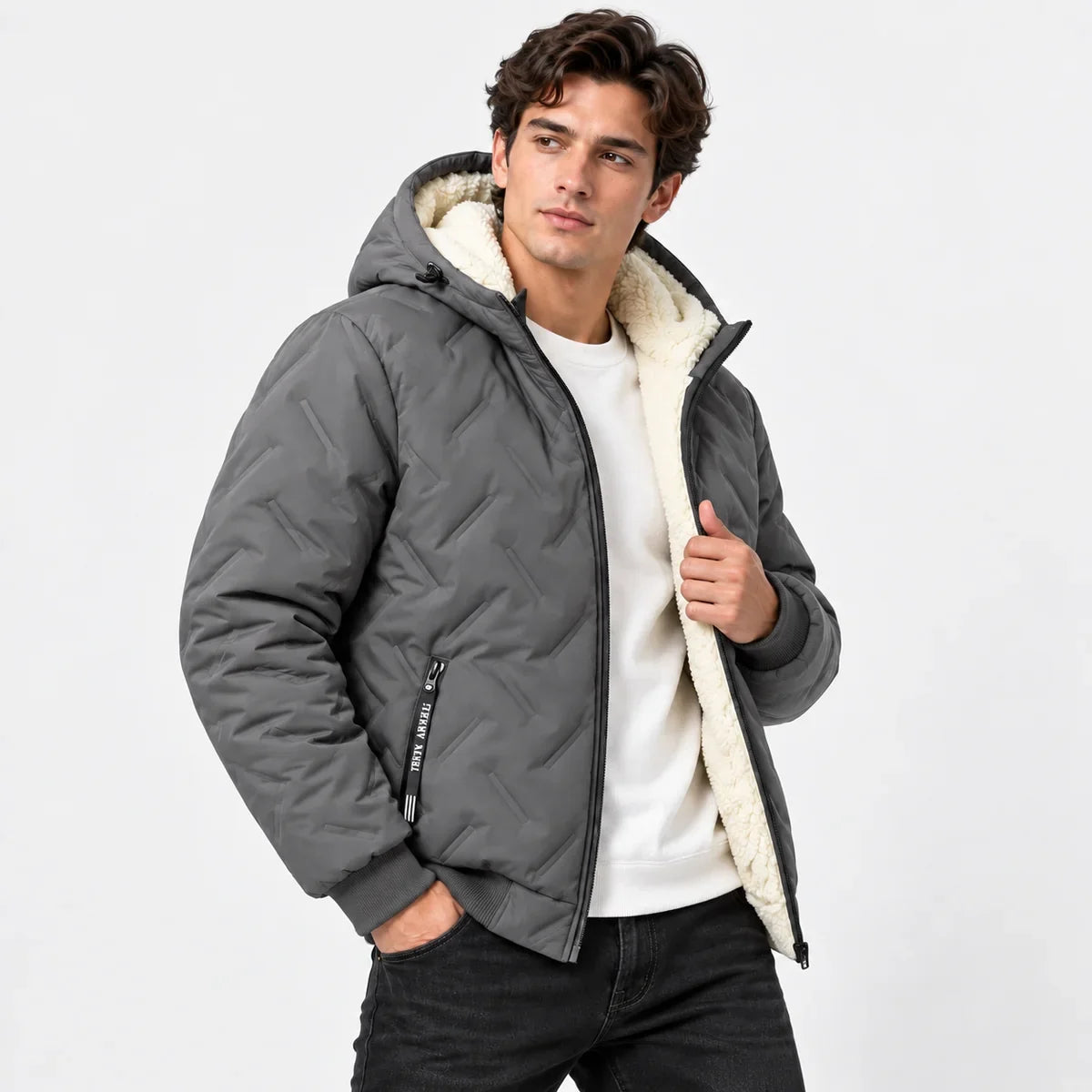🔥Unisex Winter Warm Sherpa Hooded Coat