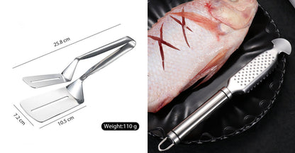 🍳Двустранна лъжица от неръждаема стомана.