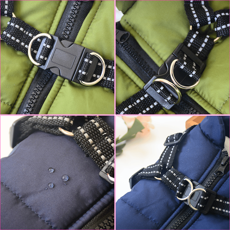 🐶Hot Sale 50% OFF🔥3 in 1 Winter Waterproof Warm Dog Jacket With Built-in Harness