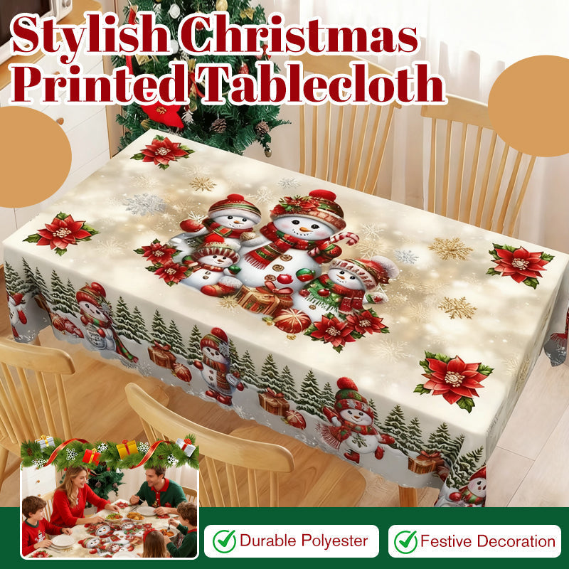 🎄 LIMITED-TIME 40% OFF! 🎁 Stylish Christmas Printed Tablecloth – Stain Resistant, Wrinkle-proof, Easy Wash ✨