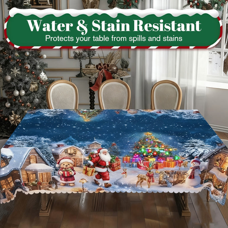 🎄 LIMITED-TIME 40% OFF! 🎁 Stylish Christmas Printed Tablecloth – Stain Resistant, Wrinkle-proof, Easy Wash ✨