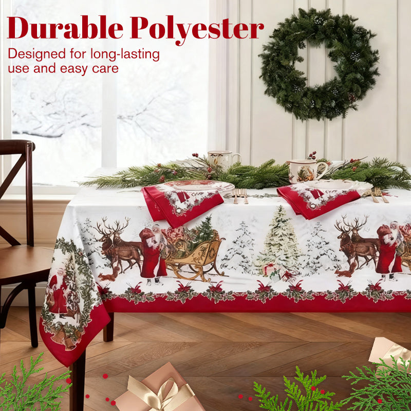 🎄 LIMITED-TIME 40% OFF! 🎁 Stylish Christmas Printed Tablecloth – Stain Resistant, Wrinkle-proof, Easy Wash ✨