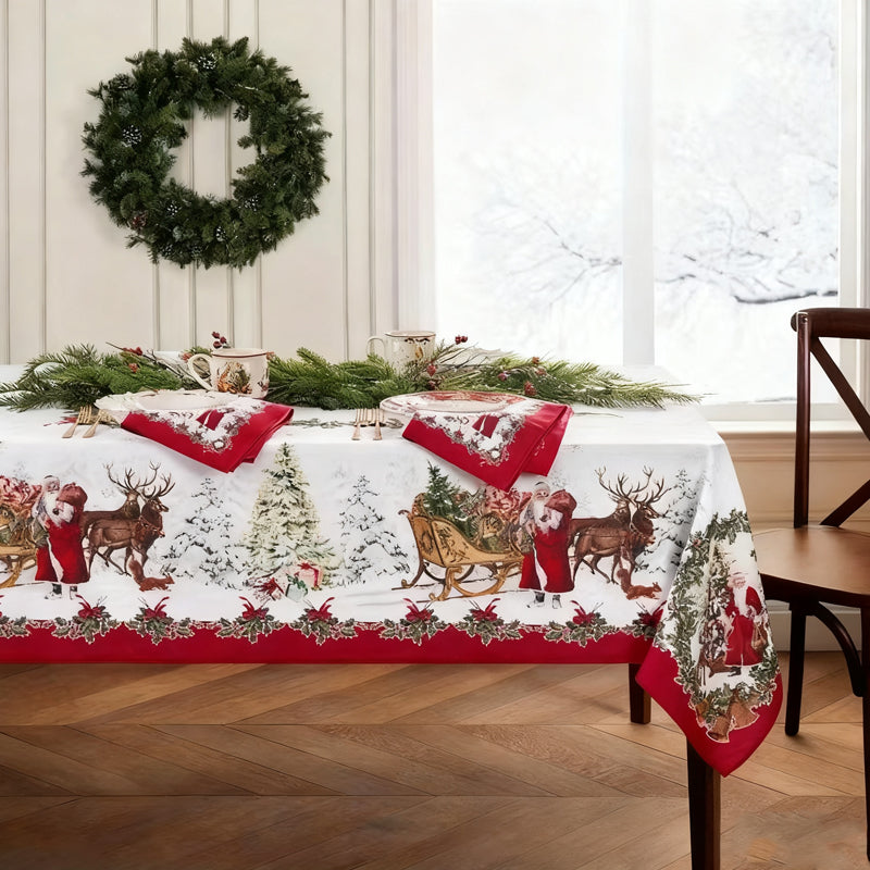 🎄 LIMITED-TIME 40% OFF! 🎁 Stylish Christmas Printed Tablecloth – Stain Resistant, Wrinkle-proof, Easy Wash ✨