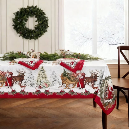 🎄 LIMITED-TIME 40% OFF! 🎁 Stylish Christmas Printed Tablecloth – Stain Resistant, Wrinkle-proof, Easy Wash ✨