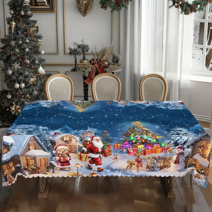 🎄 LIMITED-TIME 40% OFF! 🎁 Stylish Christmas Printed Tablecloth – Stain Resistant, Wrinkle-proof, Easy Wash ✨