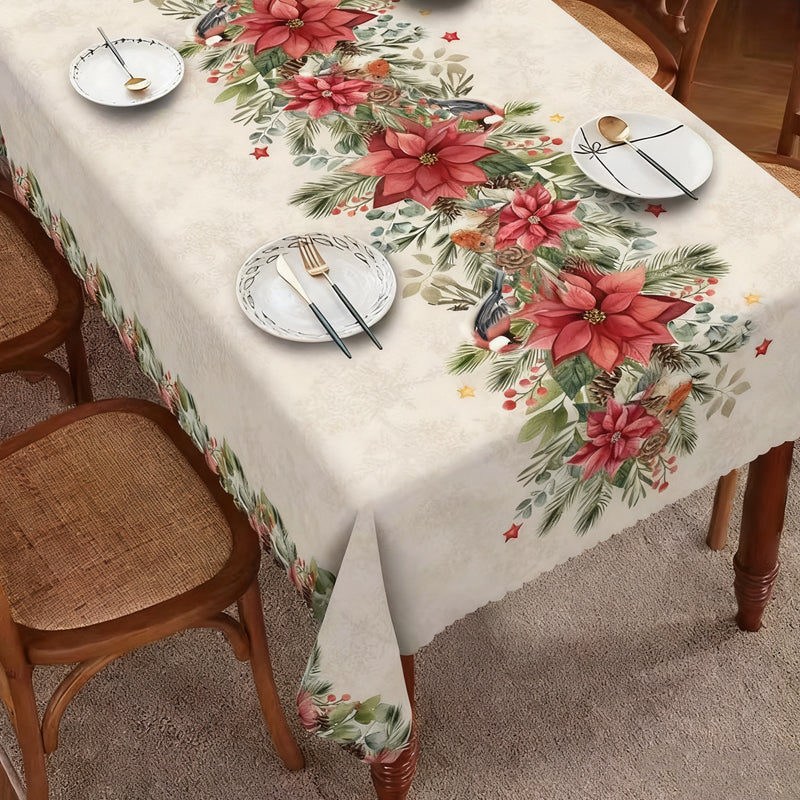 🎄 LIMITED-TIME 40% OFF! 🎁 Stylish Christmas Printed Tablecloth – Stain Resistant, Wrinkle-proof, Easy Wash ✨