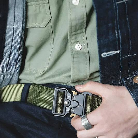 😎Мъжки разкъсващ се, бързоразкопчаващ се найлонов колан