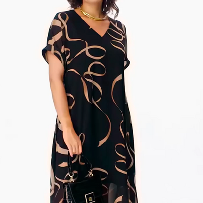 ✨Плавна рокля с V-образно деколте