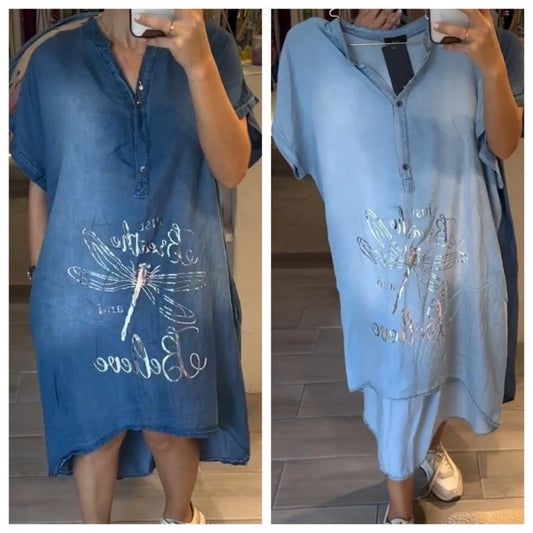 ✨Свободна ежедневна рокля с V-образно деколте