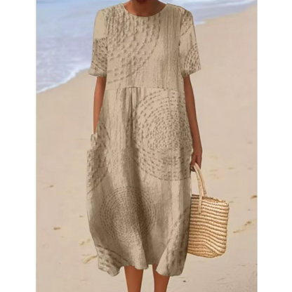 🔥Жените случайни свободни Midi рокля