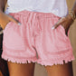 🔥Къси Дънкови Шорти с Висока Талия и С Ластик🌿