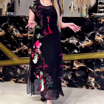 👗Дамски елегантни флорални тюл рокля🌸