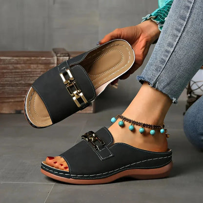 👡Нова отстъпка от 50% 💖✨Ортопедични сандали със златна катарама