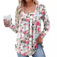 ✨Дамска туника с флорален принт и плисета🌸