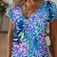 👗 【S-4XL】Стилна печатна рокля с къс ръкав за жени