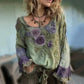 🔥Дамска ежедневна блуза с принт и кръгла яка