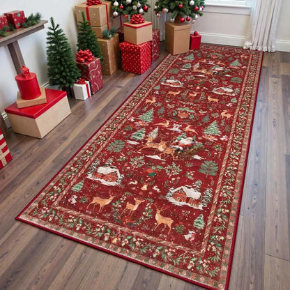 🎄Мек противоплъзгащ коледен килим за декорация на дома