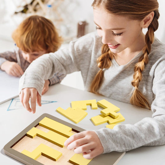 🧩Дървена пъзел игра Танграм🔺🔷