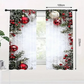 🎄Коледни завеси за прозорци, комплект от 2 броя, за декорация на дома