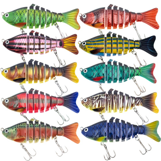 🎣 Многосегментна бионична примамка за плуване🐟