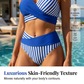 👙 Бикини с цветни блокове S-3XL: Стилни и оформящи бански костюми от две части 🌊