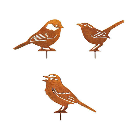 🏡🐦Ретро градинска декорация с ръждясала птичка