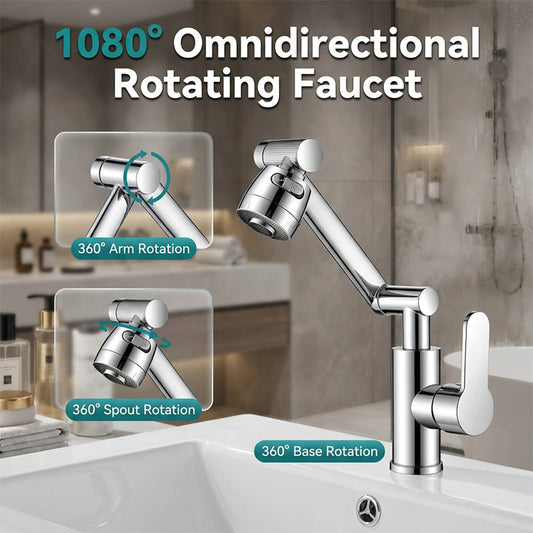 Механичен смесител с рамо, въртящ се на 1080° 🛡️💦