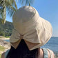👒☀️Широкополеста шапка с панделка за жени✨