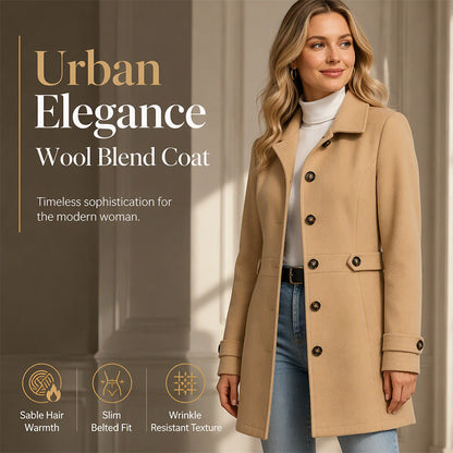 🧥 Cinched Waist, Polished Silhouette | Women's Belted Single-Breasted Coat ⚡ Free Shipping