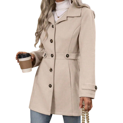 🧥 Cinched Waist, Polished Silhouette | Women's Belted Single-Breasted Coat ⚡ Free Shipping