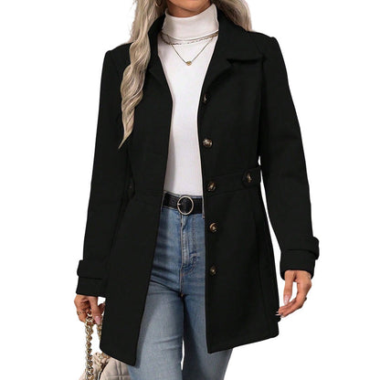 🧥 Cinched Waist, Polished Silhouette | Women's Belted Single-Breasted Coat ⚡ Free Shipping