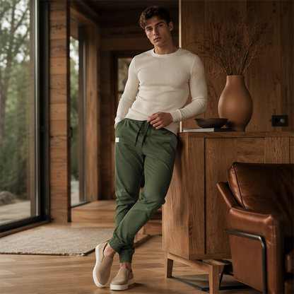 👖 Adjustable Comfort, Clean Tapered Fit | Men's Drawstring Casual Pants