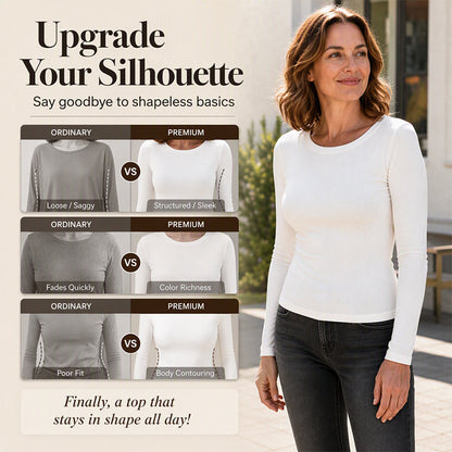 🧶 Ribbed Texture, Easy Everyday Fit | Women's Classic Crew-Neck Knit Top