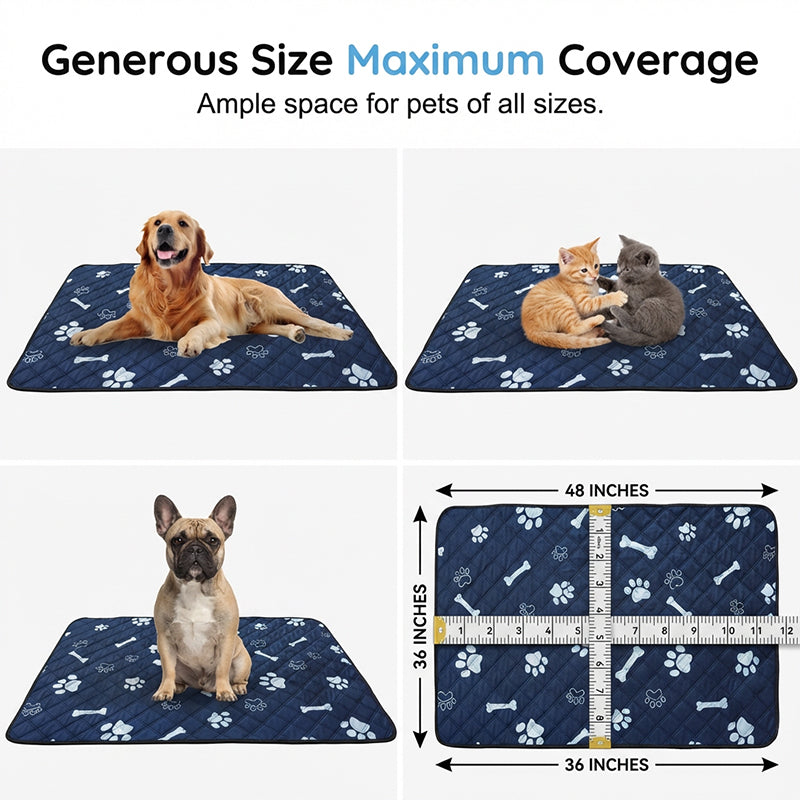 🐶4-layer, leak-proof dog pee pad – washable and reusable💧