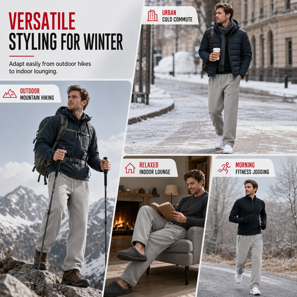 🔥💨Unisex Thickened Warm Fleece Pants