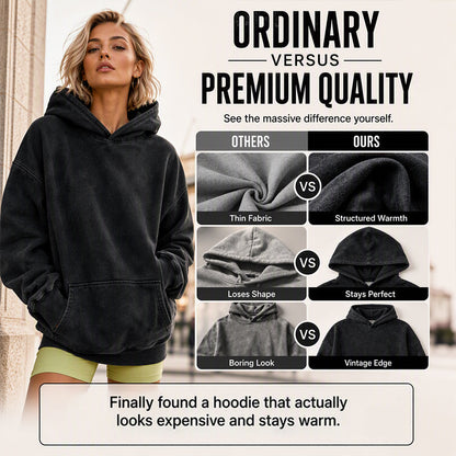 🔥Unisex Casual Oversized Acid Wash Hoodie