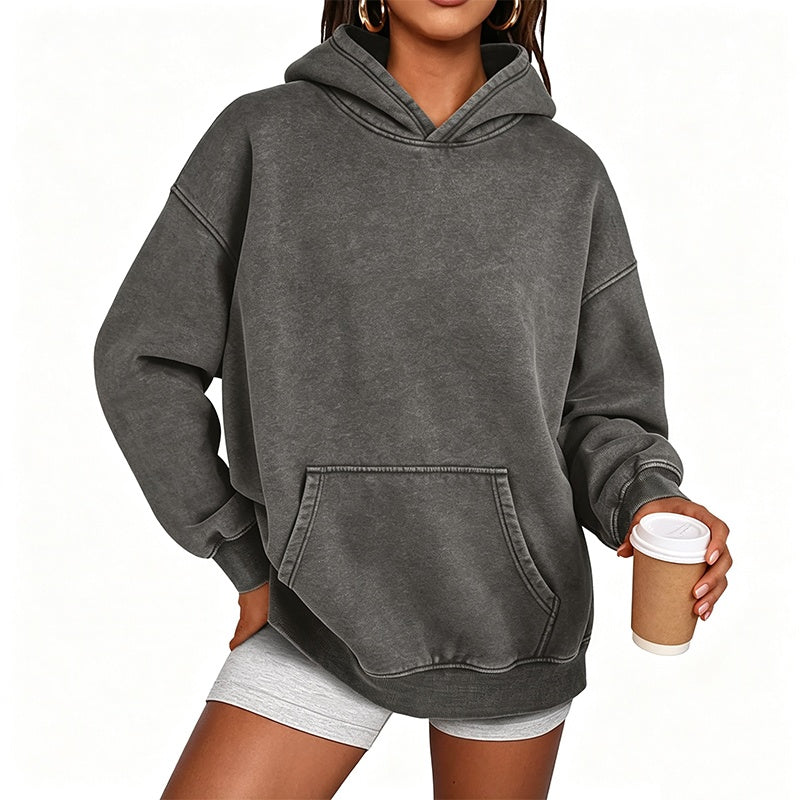 🔥Unisex Casual Oversized Acid Wash Hoodie