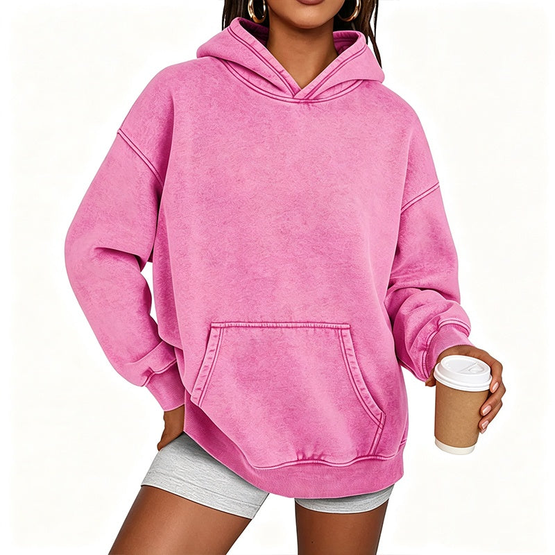 🔥Unisex Casual Oversized Acid Wash Hoodie