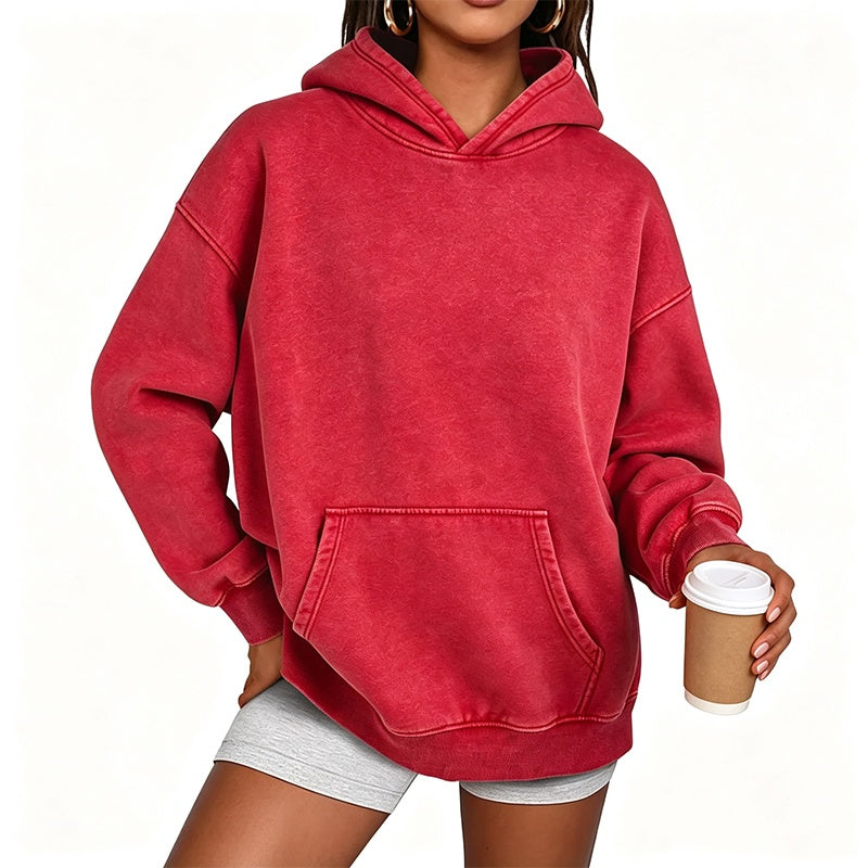 🔥Unisex Casual Oversized Acid Wash Hoodie