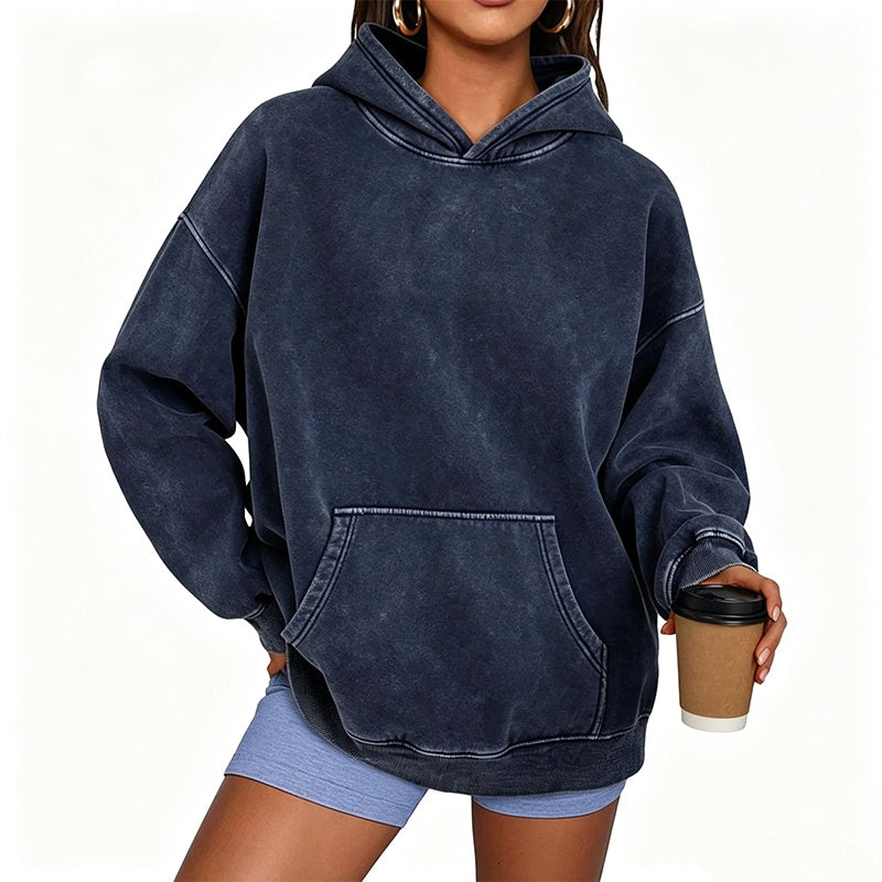 🔥Unisex Casual Oversized Acid Wash Hoodie