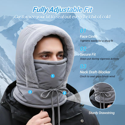 ❄️ 50% OFF | Plush-Lined 3-in-1 Winter Balaclava – Hood, Face Cover & Neck Warmer