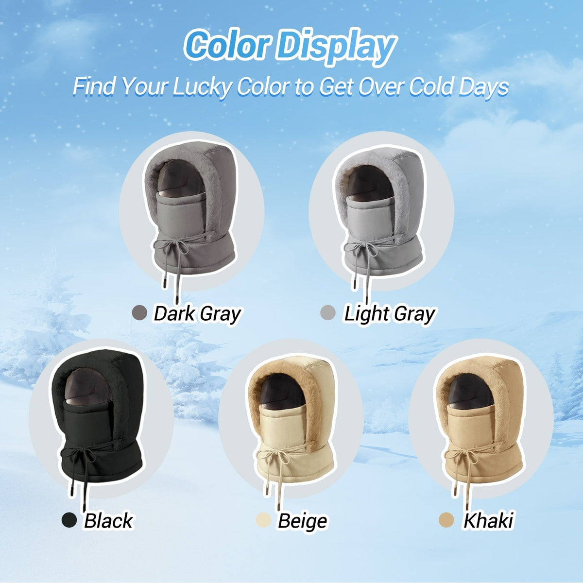 ❄️ 50% OFF | Plush-Lined 3-in-1 Winter Balaclava – Hood, Face Cover & Neck Warmer