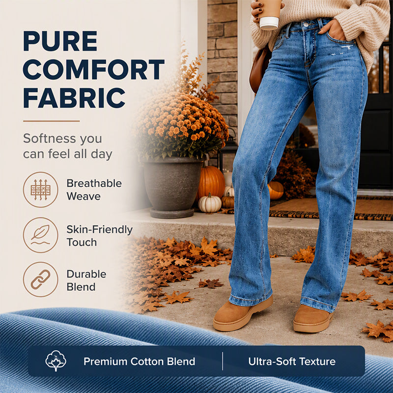 👖Casual & Versatile, Everyday Comfort✨ Women's Casual Stretchy High-Waisted Jeans – Versatile Design & Stretch Fabric | Effortless Everyday Comfort ✨